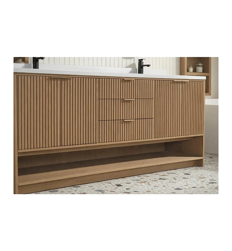Ari Bath Diego 72" Bathroom Vanity Oak