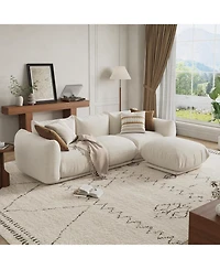 gaomon 101" L-Shaped Modular Sectional Sofa, Chenille Cloud Couch with Deep Seat