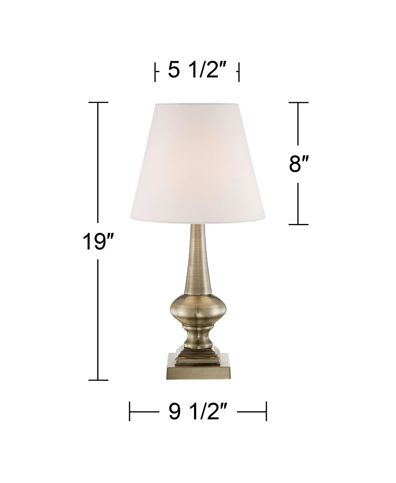 360 Lighting Traditional Accent Table Lamps 19" High Set of 2
