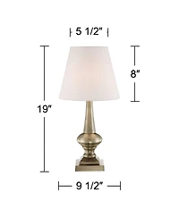 360 Lighting Traditional Accent Table Lamps 19" High Set of 2