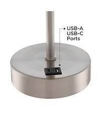 360 Lighting Justin Modern Accent Table Lamps 18" High Set of 2 with Usb Charging Port and Table Top Dimmers for Bedroom Home Desk