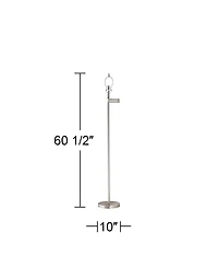 360 Lighting Modern Floor Lamp Base Swing Arm 60.5" Tall Brushed Nickel for Living Room Reading Bedroom Office