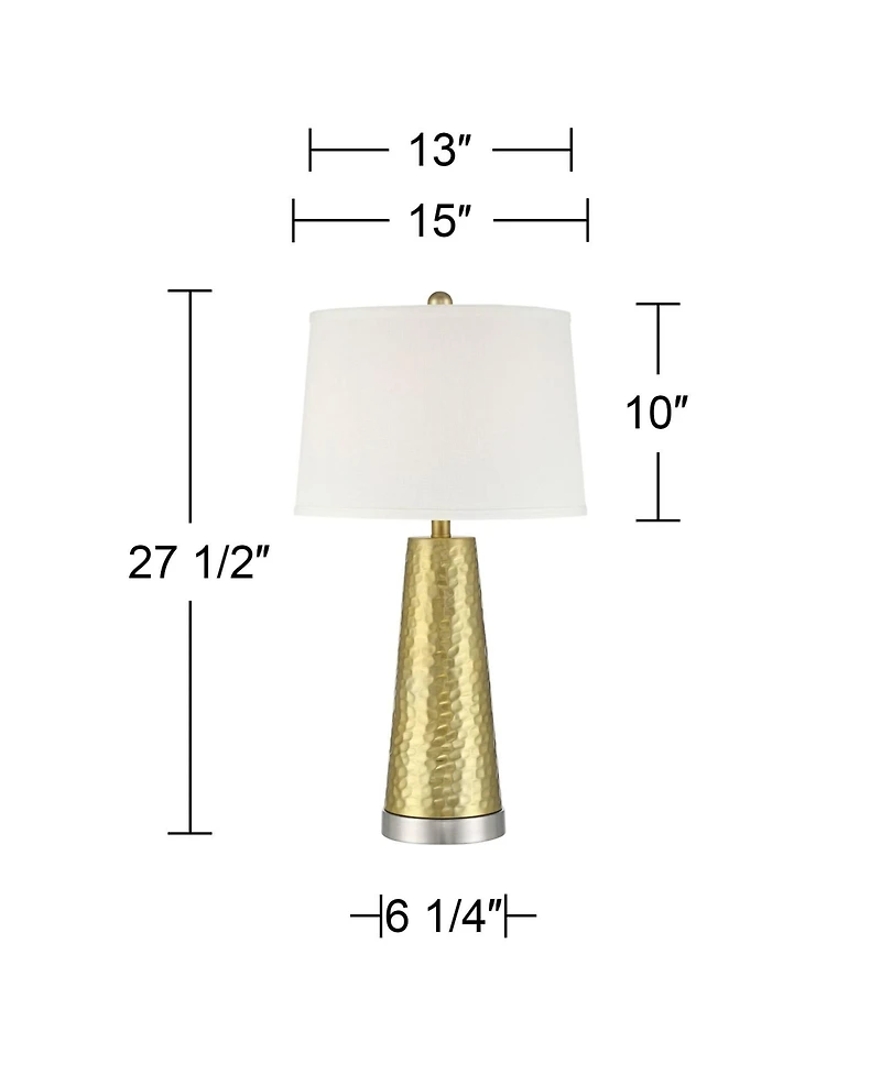 Possini Euro Design Possini Euro Croley 27 1/2" High Hammered Usb Table Lamp Set of 2