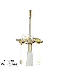 Possini Euro Design Possini Euro Regina 33" High Glass 2-Light Table Lamp Set of 2