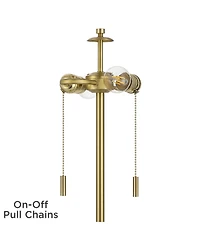 360 Lighting Lia 22 1/2" High Metal Mushroom Pull-Chain 2-Light Table Lamp