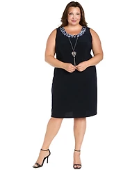 R & M Richards Plus Scoop Neck Jacket Dress
