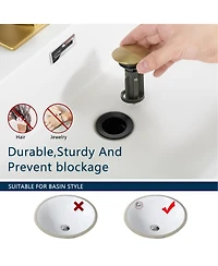 Busdays Nickel Gold Waterfall Bathroom Sink Faucet 1 Hole with Deck Plate, Pop Up Drain and Supply Lines