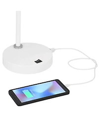 360 Lighting Chase 23" High Small Modern Desk Lamps Set of 2 Usb Port Metal Home Office Living Room Charging Bedroom Bedside