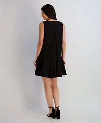 Kensie Women's Soft Touch Gab Sleeveless Short Dress