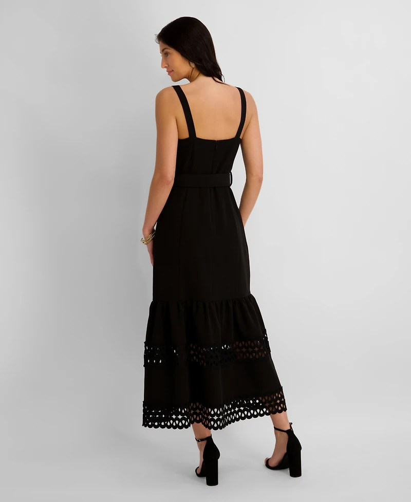 Kensie Women's Soft Touch Gab Square Neck Dress