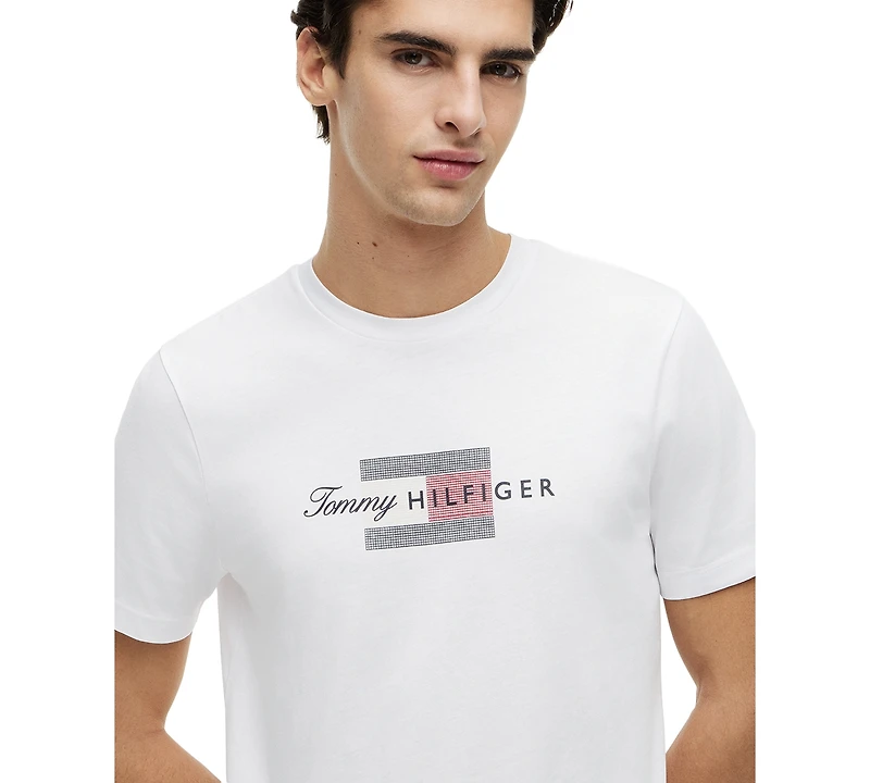 Tommy Hilfiger Men's Script Flag Regular-Fit T-Shirt