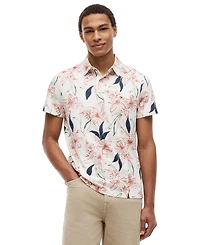 Tommy Hilfiger Men's Slub Jersey Allover Print Regular-Fit Polo Shirt