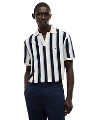 Tommy Hilfiger Men's Crepe V-Neck Polo Shirt