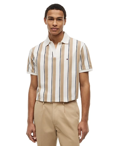 Tommy Hilfiger Men's Crepe V-Neck Polo Shirt