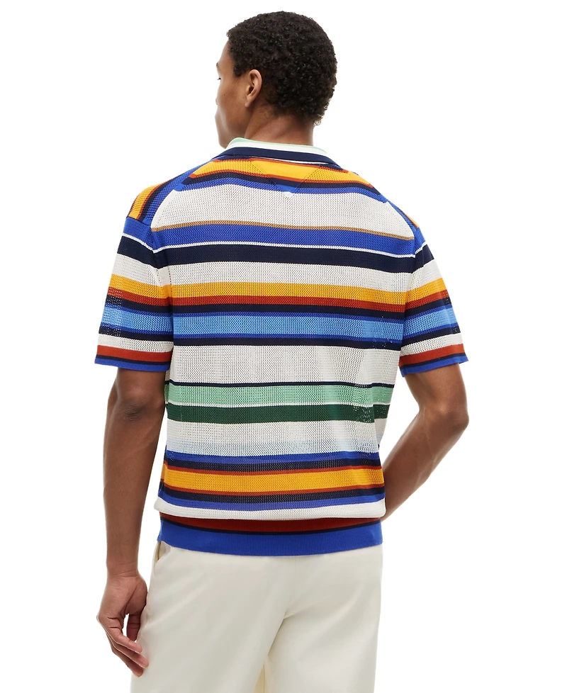Tommy Hilfiger Men's Multi-Stripe Short-Sleeve Polo Shirt