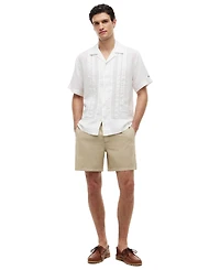 Tommy Hilfiger Men's Linen Mesh Structured Short-Sleeve Shirt
