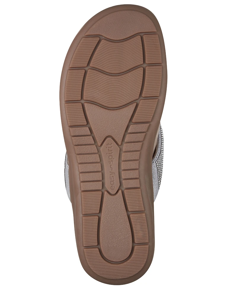 Easy Spirit Women's Wendi Embellished Thong Slip-On Sandals