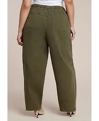 Eloquii Women's Plus Adjustable Drawstring Casual Pant