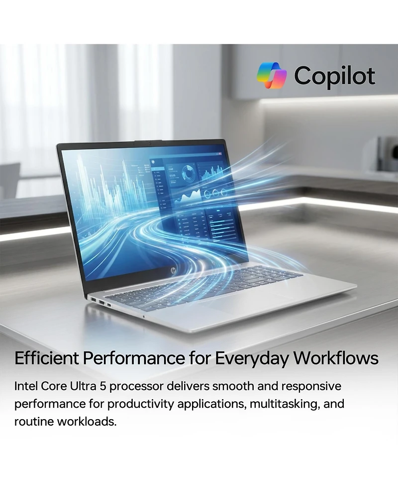 Hp Essential 15.6" Traditional Laptop Intel Core Ultra 5 16GB Ram Intel Graphics 1TB Ssd Storage Windows 11 Home 60Hz - Silver