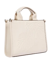 Tommy Bahama Darcy Leaf Motif Medium Tote – Embossed Pu Convertible Top Handle and Crossbody Bag