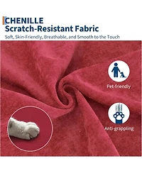 Gaomon Modular Sectional Sofa L-Shaped Couch with Movable Ottoman- Convertible Chenille Sofa