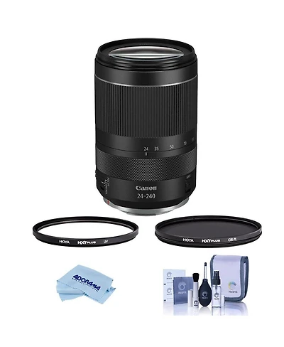 Canon Rf 24-240mm f/4-6.3 Is Usm Lens, Bundle with Hoya Nxt Plus 72mm Cpl Filter, 72mm Uv Lens Filter and Cleaning Kit