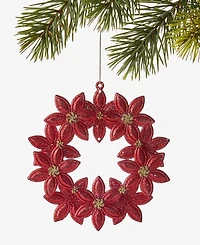 Holiday Lane Christmas Glitters Poinsettia Ornament, Macy's Exclusive