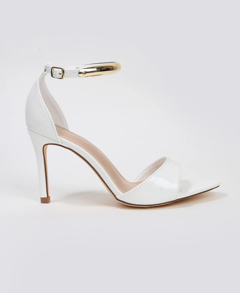 Berness Women's Hunter Stiletto Sandals with Gold-Tone Metal Accent