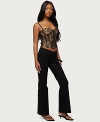 Edikted Women's Alyce Crossover Flared Pants