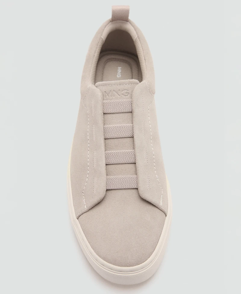 Mango Men's Vibram Sole Suede Leather Athletic Sneakers