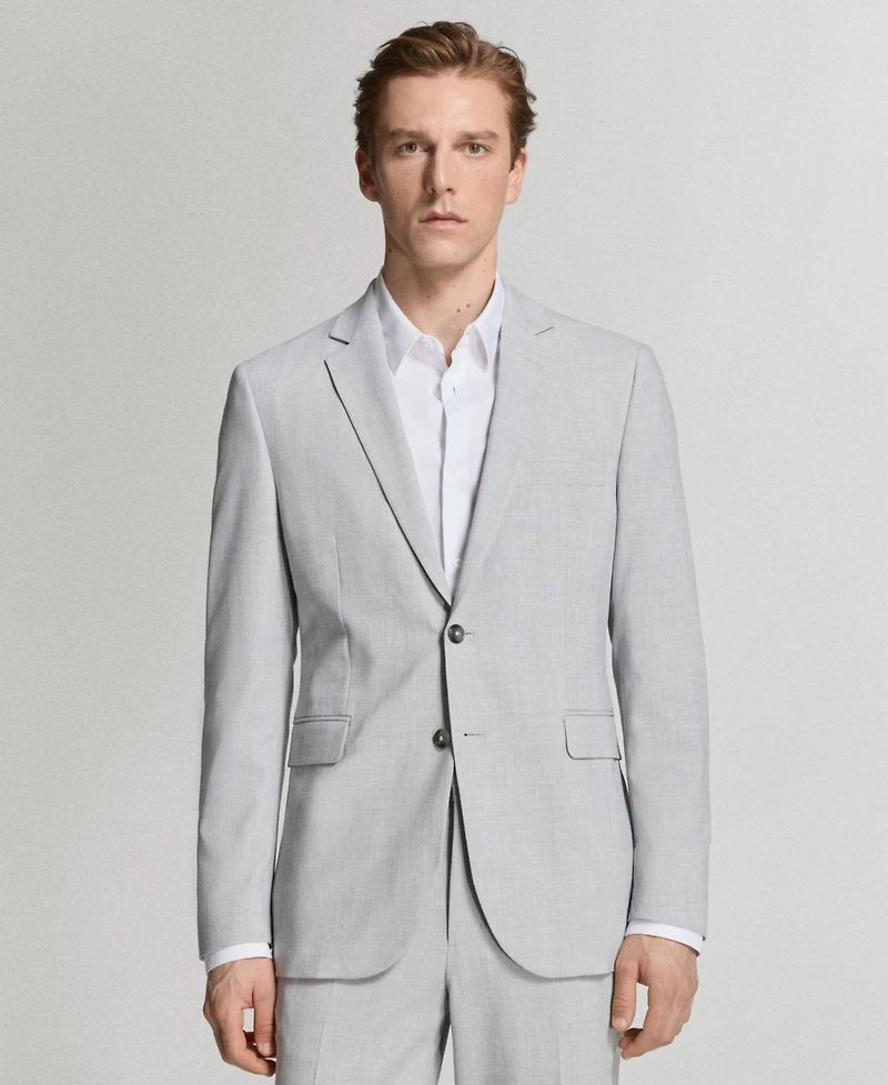 Mango Men's Stretch Fabric Super Slim-Fit Suit Jacket