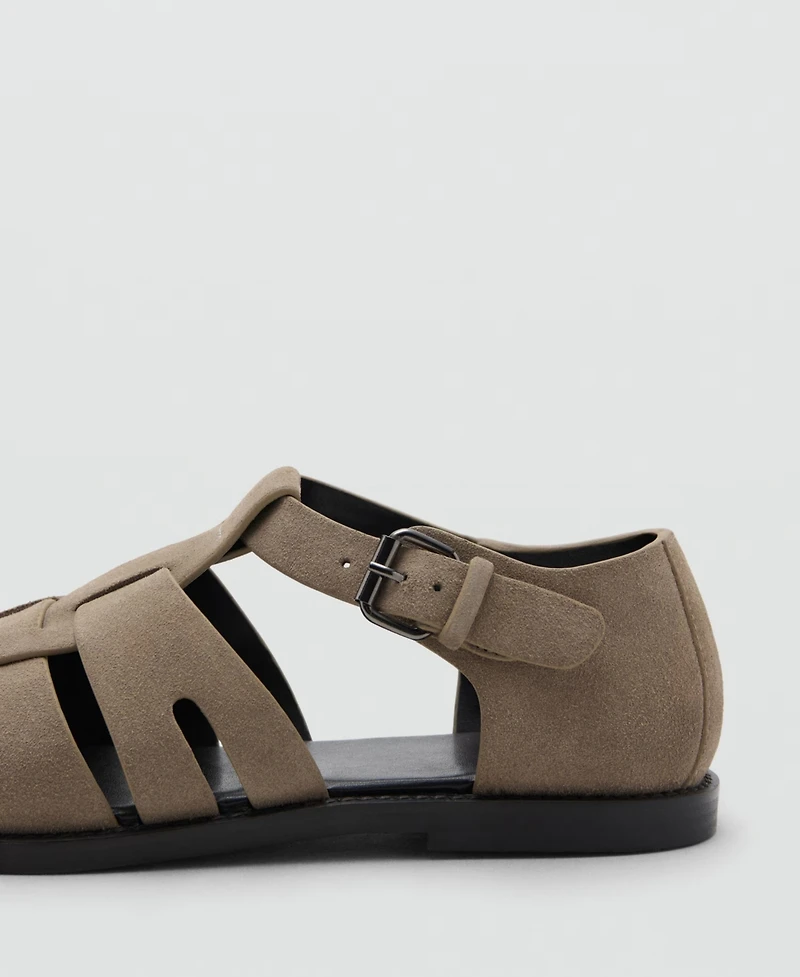 Mango Men's Suede Leather Fisherman Sandals