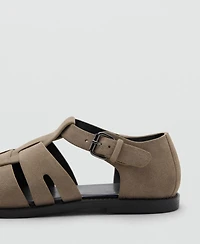 Mango Men's Suede Leather Fisherman Sandals