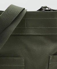 Mango Men's Pockets Cotton Tote Bag