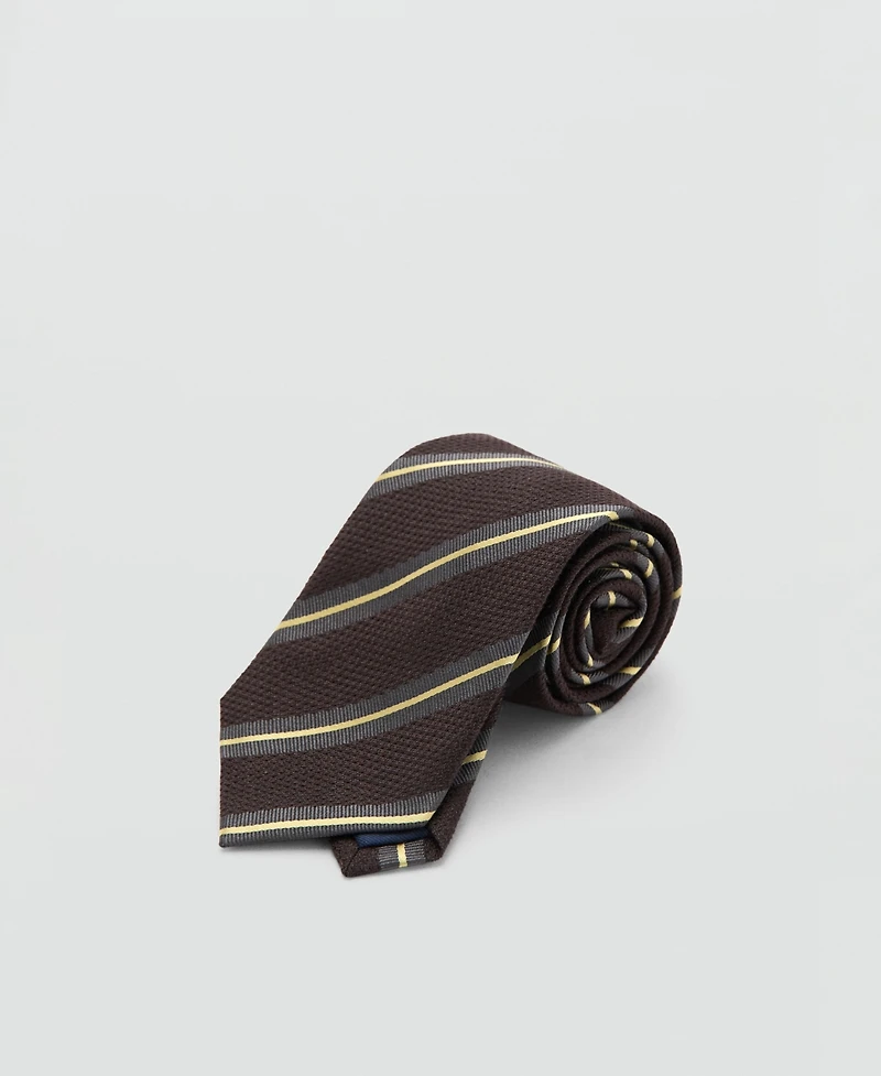 Mango Men's Combined Stripes Tie