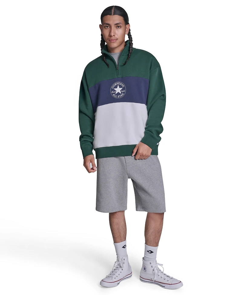 Converse Men's Regular-Fit Collared Neck Sweatshirt