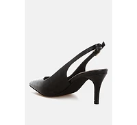 London Rag Women's Halins Pointed Toe Slingback Heels