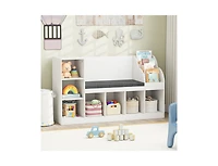 Slickblue 3-in-1 Standing Kids Bookcase with Reading Nook and Storage