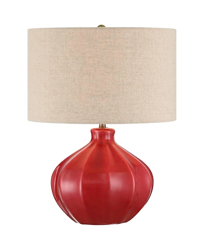360 Lighting Gordy 20 1/2" High Small Mid Century Modern Accent Table Lamp Red Ceramic Single Living Room Bedroom Colors May Vary