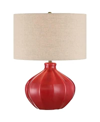 360 Lighting Gordy 20 1/2" High Small Mid Century Modern Accent Table Lamp Red Ceramic Single Living Room Bedroom Colors May Vary