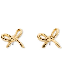 kate spade new york Cubic Zirconia Girlie Pearlie Mini Bow Stud Earrings (Also Available Silver-Tone)