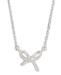 kate spade new york Girlie Pearlie Cubic Zirconia Mini Bow Pendant Necklace