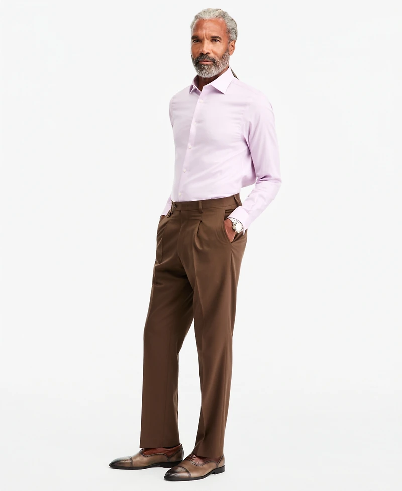 Tayion Collection Men's Classic-Fit Medium Brown Suit Separate Pants