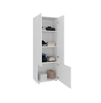 Flynama Armoire 66.9 Inch High 3 Doors 3 Shelves Bedroom Storage Cabinet with Spacious Internal Shelving