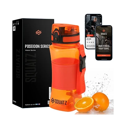 Squatz Sports or Shake Water Bottle with Fruit Infuser Strainer