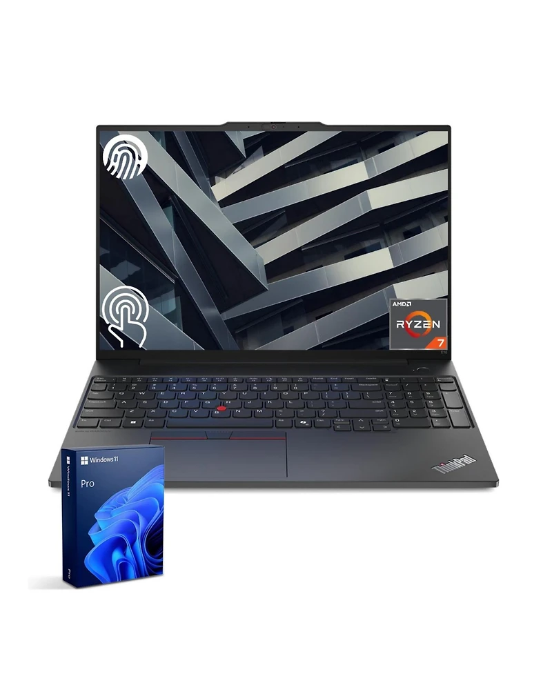 Lenovo ThinkPad E16 16" Traditional Laptop Amd Ryzen 7 16GB Ram Amd Radeon Graphics 512GB Ssd Storage Windows 11 Pro 60Hz