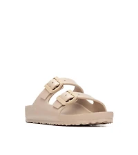 Xti Women's Footbed Rubber Double Strap Sandals