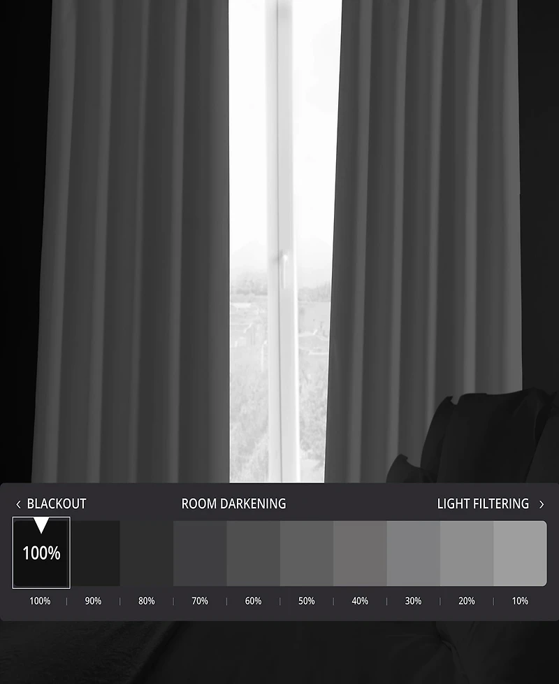 Half Price Drapes Mission White Faux Linen Hotel Blackout Curtain