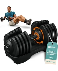 LifePro Single Adjustable Dumbbell – 4lb to 90lb Weight Range, Compact Design for Home Gym, Versatile Fitness Equipment