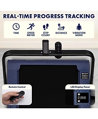 Squatz 2-in-1 Walking Pad Treadmill with Vibration Plates (SQWPVH15BL)